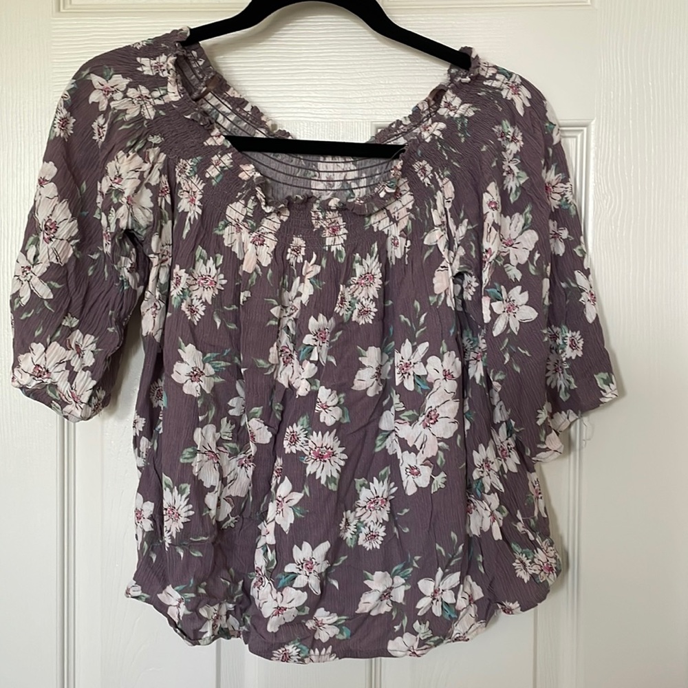 Off the shoulder floral top